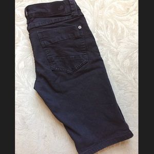 Black Stretch Bermuda Shorts